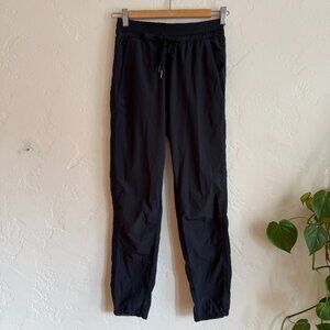 Lululemon Black Lightweight Travel Joggerse with Satin Trim - 2